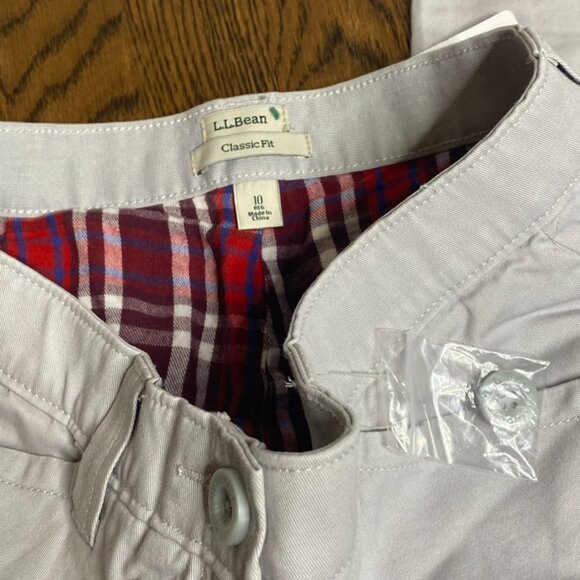 L.L. Bean Classic Fit Easy Fit flannel lined pants "Flint" size 10 reg NWT - Picture 2 of 5